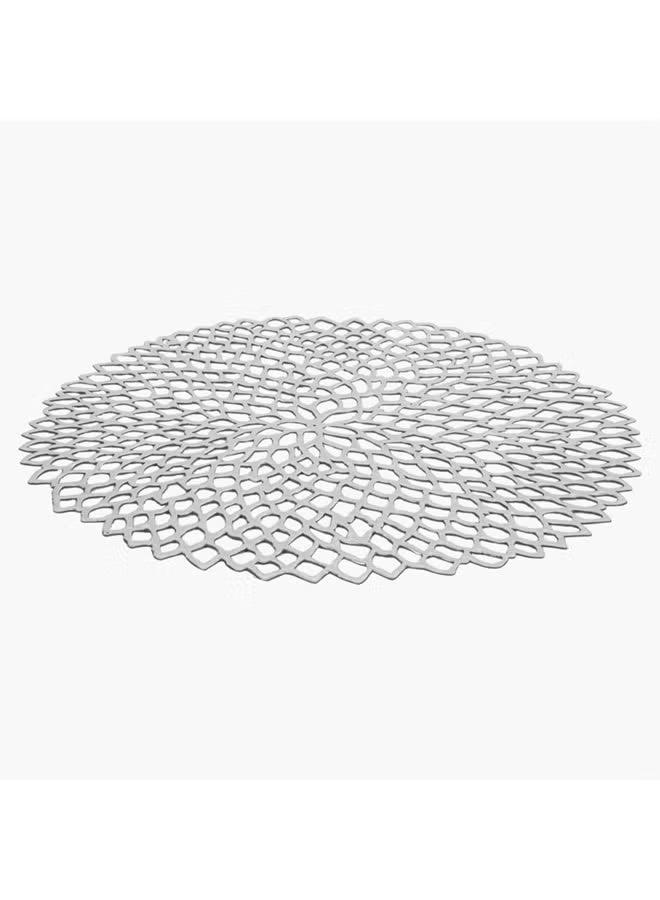Lucy Round Placemat Silver 40cm - Image 2